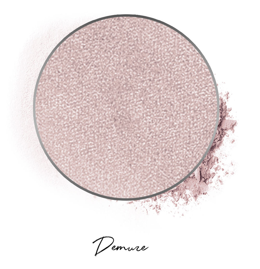 a light mauve individual eyeshadow compressed powder refill in shade "demure"