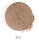 a light brown individual eyeshadow compressed powder refill in shade "dusk"