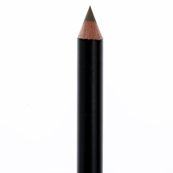 Matte Black eye pencil, no top, in the shade “Taupe”.