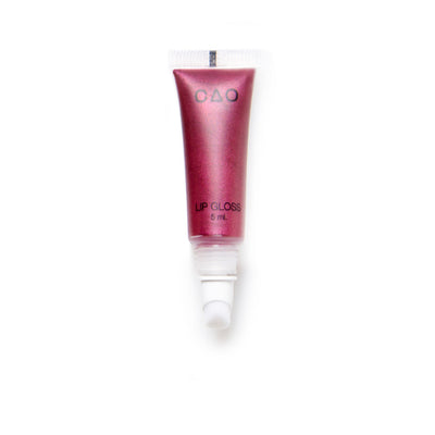 Mulberry lip gloss with fuzzy foot applicator 
