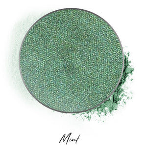 a desaturated green individual eyeshadow compressed powder refill in shade "mint"