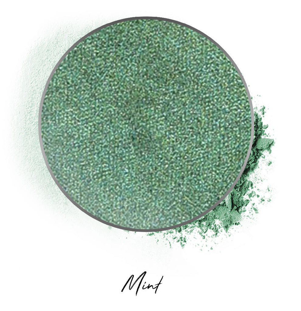 a desaturated green individual eyeshadow compressed powder refill in shade "mint"