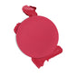 Round creamy dual lip and cheek product refill shade in "Desire" on top of creamy swatch.