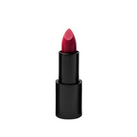 Black tube of creamy lipstick without cap in shade "glamour"